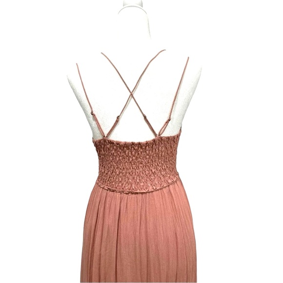 Free People Adella Maxi Slip Dress, Rose Pink - Picture 11 of 14